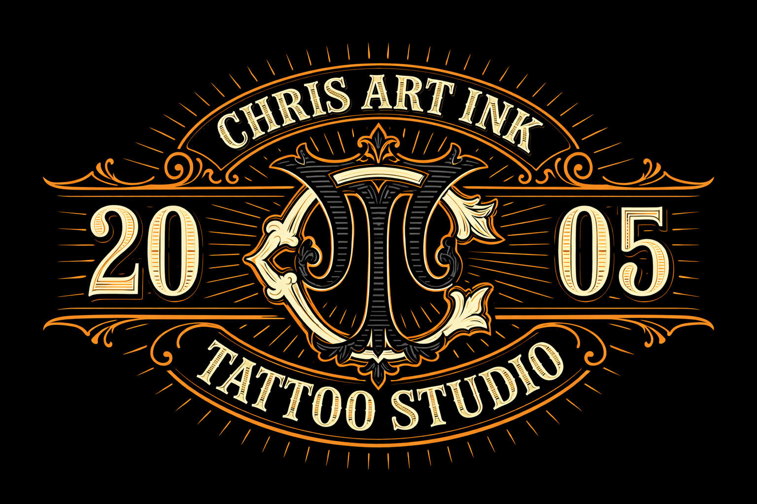 Chris Tattoo Art Ink Logo